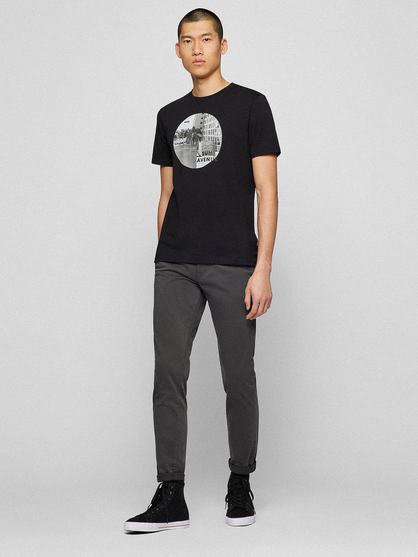 BOSS | Chino Tapered Fit SCHINO TABER-1 | grau